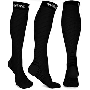 Physix Gear Compression Socks for Men & Women (20-30 mmhg) Best Graduated Athletic Fit for Running, Nurses, Shin Splints…