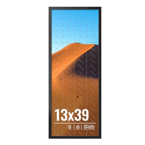 Image of LaVie Home 13x39 Picture Frame for Wall Display, 13x39 Black Picture Frame with HD Plexiglas, 13 x 39 Frame 1 Pack, Display Frame for Vertical or Horizontal, Classic Collection