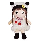 Cute Princess Doll for Girls 15.7'' Tall Soft Stuffed Plush Toys Huggable Preschool Pals Rag Doll Toys Accompanying Figure Toys Nice Birthday for Girls Boys Children (White-A)