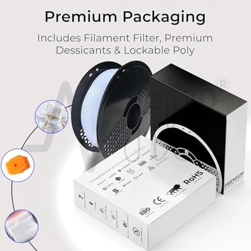 Image of NFIL3D Premium High Strength PLA+ Polar White 3D Printer Filament | Dimensional Accuracy + /- 0.015mm |1.75mm | Easy to Print, No Clogging,Smooth Finish,Tangle-Free |Compatible with All 3D Printers