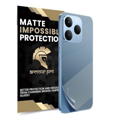 Image of ArmourPro Matte Back Screen Protector for Realme 15T, Premium Ultra Thin TPU Back Membrane Guard, Anti-Glare, Bubble-Free, Edge to Edge Coverage, Fingerprint Friendly | 1 Pack