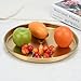 3 Pcs 12 Inch Round Golden Serving Tray, Stainless Steel, Circle Gold Plate, Coffee Table Decor, Vanity Tray, Circle Decorative Plate for Wedding Gift