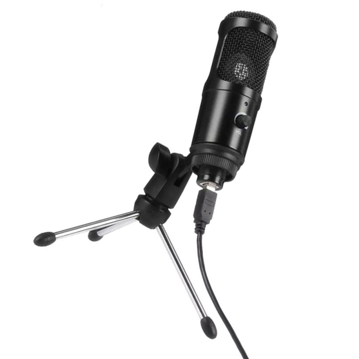 Toyvian USB Kondensatormikrofon Abs Material und Halterung mit Nierencharakteristik Zufälliger Stil Geeignet für Aufnahme Gaming und Videokonferenzen Am Laptop