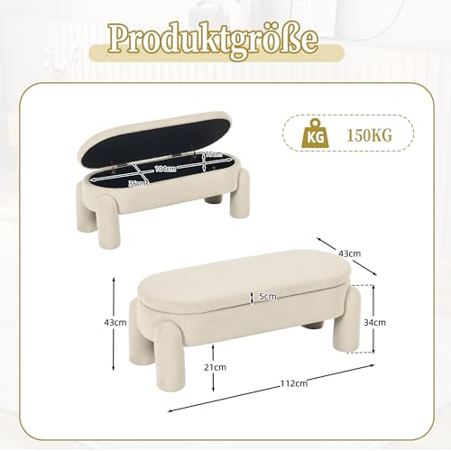 Banc en velours chambre et entrée bout de lit moderne bois massif - 3