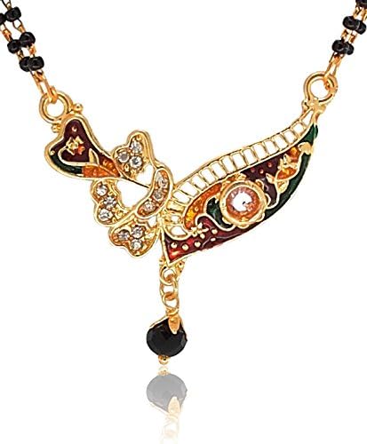 YouBellaTraditional Jewellery Gold Plated Mangalsutra for Women (Golden) (YBMS_11138)