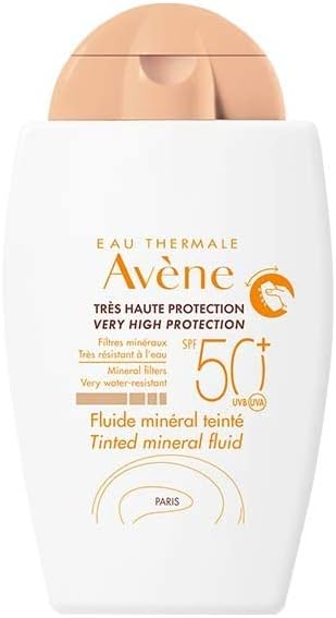 Eau thermale avene high protection tinted mineral fluid spf 50