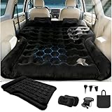 Auto Matratze - Luftmatratze Auto Camping Aufblasbare Matratze für SUV MPV Van Truck Kofferraum,185x140x20cm Verdickende Universelle Autoluftbett Schlafmatte Air Mattress für Road Trip (Black)