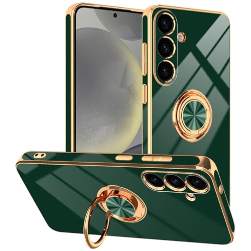 Coque Galaxy S25 Plus vert premium avec béquille intégrée robuste