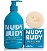 Nudy Rudy - Sea. Salt. Suds. - Liquid Hand Wash + 2 Bar Soap Bundle - Organic Shea Butter - Sea S...