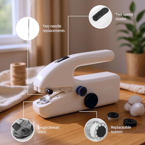 Petite machine à coudre pour bricolage nomade et tissus de voyage - 4