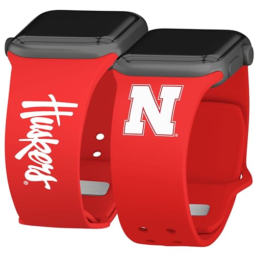Affinity Bands Nebraska Huskers Iconic Edition HD Watch Band Compatible with Apple Watch (38/40/41mm (42mm Series 10) Short)