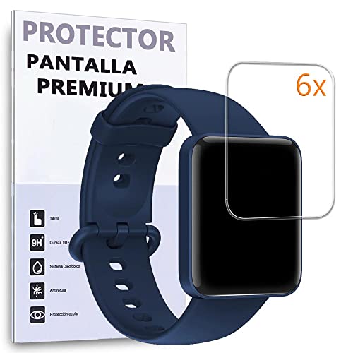 6X Protector de Pantalla para XIAOMI REDMI Watch 2 Lite - XIAOMI REDMI Watch 3 Lite, (Pack 6)