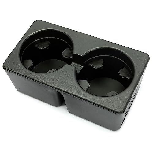 Portavasos doble consola plástico ABS negro miniatura 1