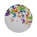 Produktbild Rutschfreies Gummi-rundes Mauspad Schmetterling Schmetterlingsgruppe Band in strahlenden Regenbogenfarben Hope Summer Garden Art Print mehrfarbig 7.9"x7.9"x3MM