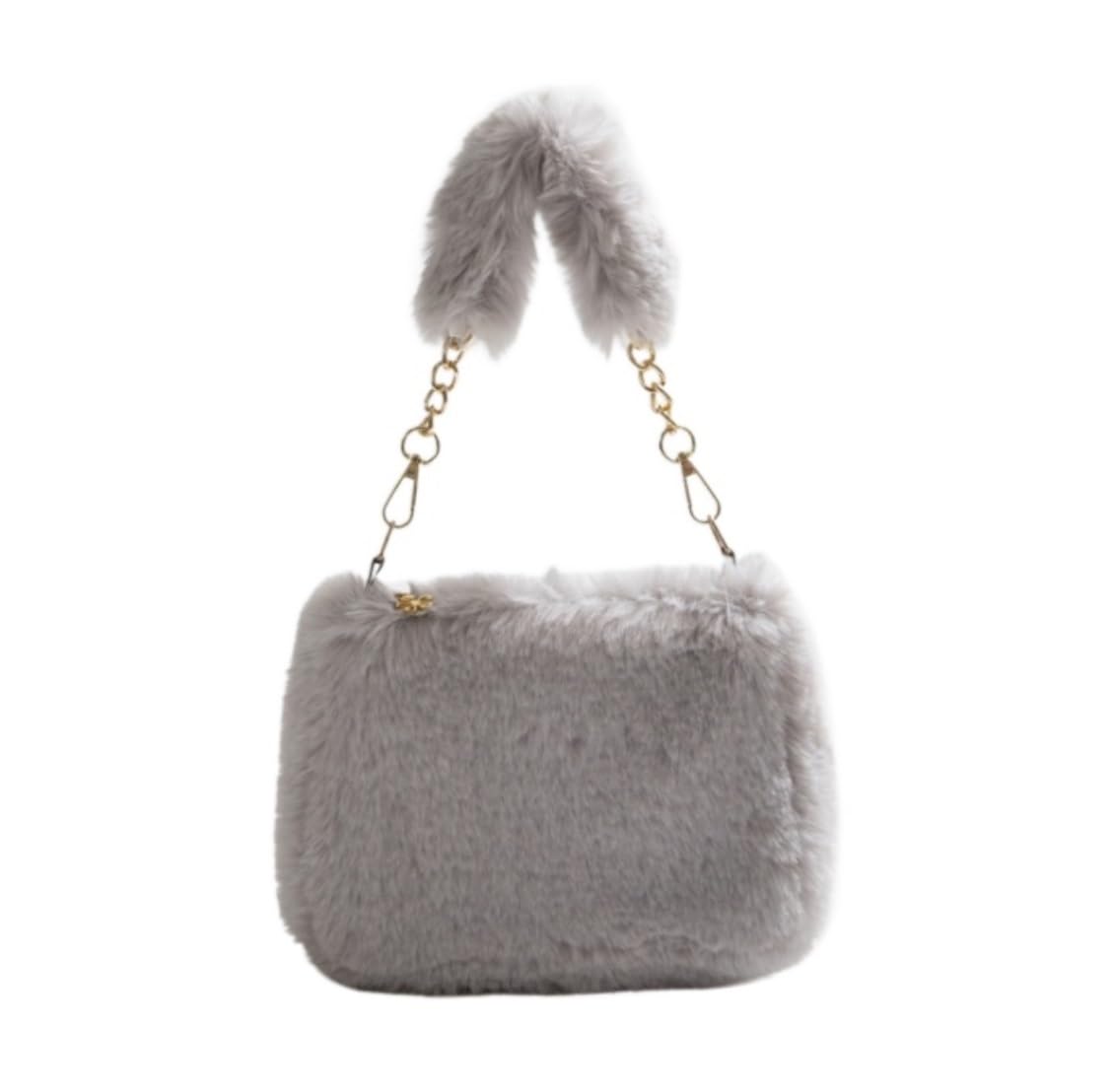 Borsa A Mano Borsa Shopper A Tracolla Con Catena In Peluche Da Donna A Tote Borsetta Donna