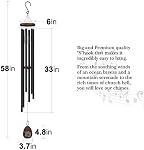 Suntimber Extra Large Wind Chimes with Big Deep Tone, 58" Memorial Wind Chime for Loss of Loved One,Bereavement/Sympathy Gift Wind Chime,Outdoor for Garden,Yard,Patio and Lawn