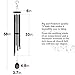 Suntimber Extra Large Wind Chimes Outside Deep Tone, 58