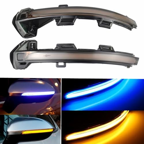 Clignotant à LED séquentiel MK8, indicateur de rétroviseur dynamique jaune bleu pour GTI R