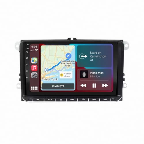 Navegador GPS Coche para Touran y Seat Leon con Android Auto, Carplay y Bluetooth