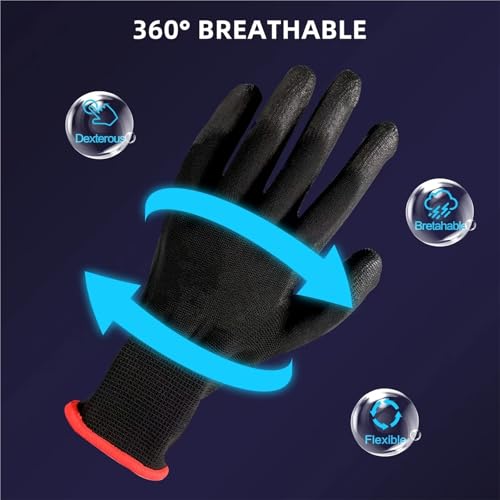Gants de sécurité en polyuréthane anti-dérapants pour la manutention