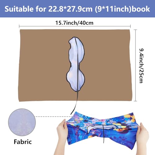 CRASPIRE Capa de livro extensível para gatos, lavável, reutilizável, grande, marrom, nylon, capa pro