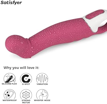 Vibrador Punto G Satisfyer Vibes 'Petting Hippo', estimulador de clítoris con 12 modos de vibración, juguete sexual para mujeres, resistente al agua (IPX7) recargable