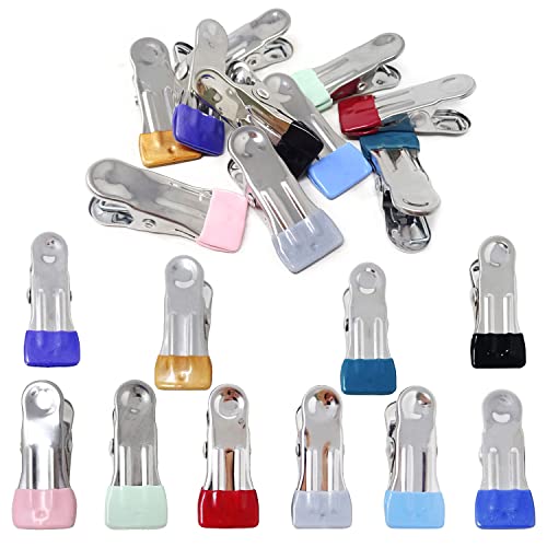 Honbay 20Pcs Stainless Steel Utility Clothes Pins Multicolor Windproof Clothespins Metal Spring Clamps Sock Clips Beach Towel Clips For Home And Outdoors (10 Color) #TOP21