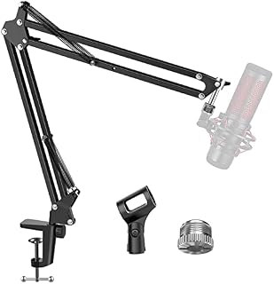 InnoGear Microphone Stand Mic Arm Micro Boom Arm with 3/8" to 5/8" Screw Adapter, Mic Clip Holder, for HyperX QuadCast, Blue Snowball, Blue Snowball ICE, Blue Yeti, Blue Yeti X, Blue Yeti Pro
