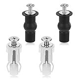 2 Set Stainless Universal Toilet Seat Bolts and Nuts Set Toilet Seat Screws Universal Toilets Hardware Replacement Kit Toilets Seats Top Fixing Part Brass Thread Insert for Easy Installation