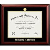 Campus Images MD998GED University of Maryland - Cornice per diploma in rilievo, 33 x 43 cm, colore: Oro