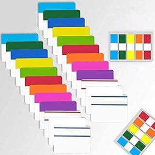 4EVERHOPE 680 Pieces Sticky Index Tabs 2 Inch Page Marker Tabs, Writable and Repositionable Filing Tabs Flags Labels for Book Notebook Binders File Folders, 26 Sets 12 Assorted Colors