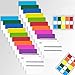 4EVERHOPE 680Pcs Pestañas de índice adhesivas Pestañas de marcador de página de 2 pulgadas, Pestañas de archivo regrabables y reposicionables Etiquetas de banderas, 26 juegos 12 colores surtidos