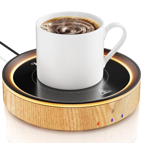 Mug Warmer,36W Coffee Mug Warmer for Desk with Atmosphere Lights,...
