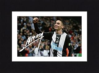 MIGUEL ALMIRON Signed 8x6 Inch Mounted Photo Print Pre Printed Signature Newcastle United - Autograph Gift, Ready To Be Framed