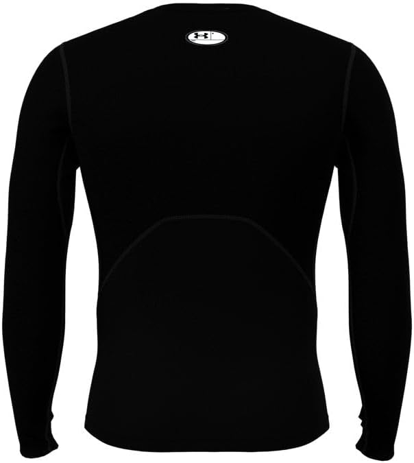 Under Armour Mens, HeatGear Armour Compression Long Sleeve, Black/White 1, Medium