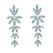 PHALIN JEWELRY Women’s Gold-tone Crystal Flower Earrings - Delicate Rhinestone Flower Statement Dangle Earrings