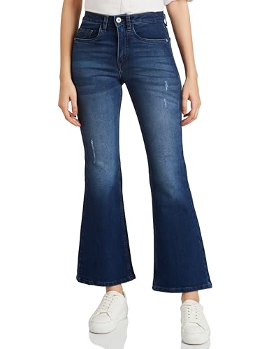 Image of Amazon Brand - Symbol Women Flared Bootcut Jeans (Mid Rise | Full Length) (Available in Plus Sizes)