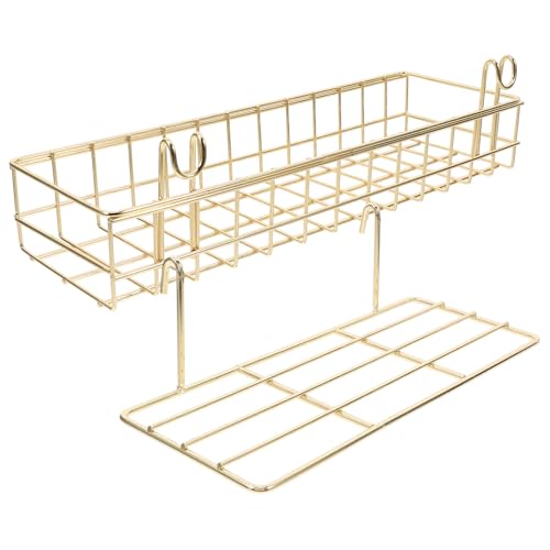 KJHBV Estantes de Pared de Rejilla Metálica Cesta Colgante, 2 Unidades, Estante Recto para Organización de Artículos del Hogar y Oficina, Soporte para Macetas