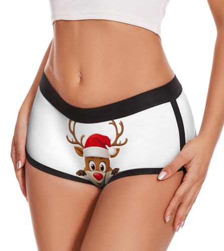 Image of Aueyan Womens Boyshorts Panties Stretchy Boxer Briefs Novelty Lounge Sleep Shorts