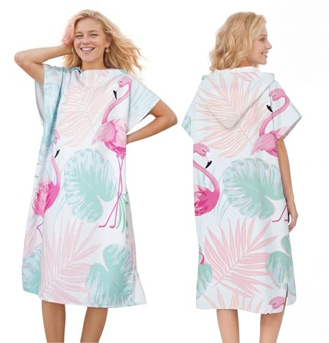 LOMTRATS Poncho de Surf de Secado rápido, Toalla Cambiante, Bata con Capucha para Adultos, niños o Familia, Microfibra, natación, Playa, Surf, Buceo, baño en casa