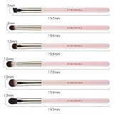Eye Makeup Brush Set, 6 Pcs Professional Blending Eyeshadow Makeup Brushes for Concealer Eyebrows Eyeliner, Soft Hairs & Wood Handle - Image 2
