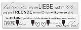 MONTAGE: Die Wandgarderobe aus Holz lässt sich durch die vormontierte Aufhängung sofort an die Wand hängen - so müssen Sie nur die 4 mitgelieferten Metallhaken in die vormarkierten Löcher schrauben. (Schrauben/ Dübel für die Wand nicht enthalten)