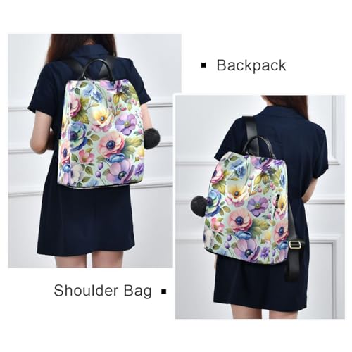 Sac à dos imprimé floral avec fermeture éclair arrière antivol