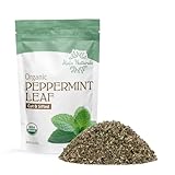Halo Naturals Organic Peppermint Leaf Cut & Sifted, 4 Ounces (Mentha piperita) USDA Certified | Resealable Pouch| Packaged in The USA (Pack of 1)