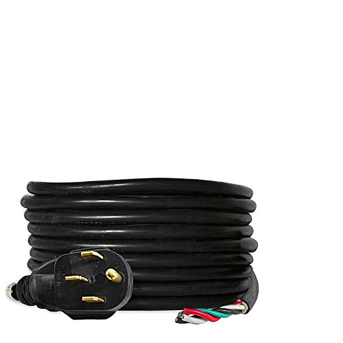 Black Friday Clearance Ceptics 25-Ft 30-Amp Extension Power Cord L14-50P to Bare Cut Live Wire 10 AWG  4-prong plug 