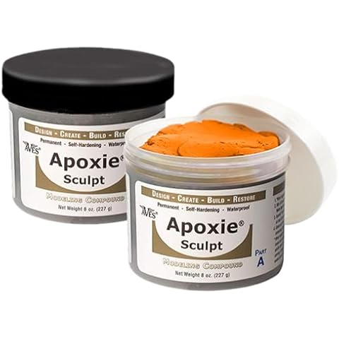 Aves Apoxie Sculpt - 2 Part Modeling Compound (A & B) - 1 Pound, Apoxie Sculpt for Sculpting, Modeling, Filling, Repairing, Simple to Use and Durable Self-Hardening Modeling Compound - Orange Cover
