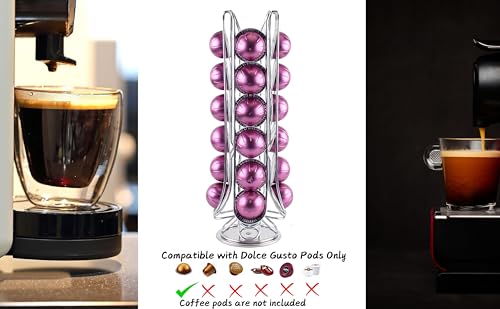 Support rotatif pour dosettes de café capacité 24 pièces avec base 360