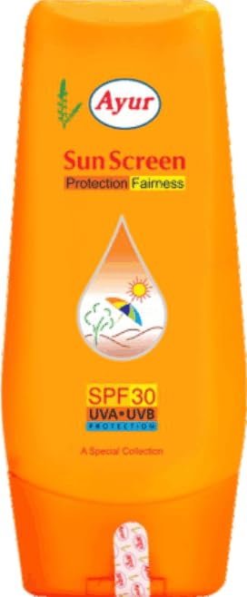 AYUR HERBALS Sunscreen – SPF 30 | Sunscreen Lotion | Protection+Fairness | For Women & Men (100 ml)