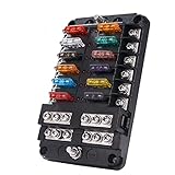 sicherungs verteilerkasten 🚘Sicher und zuverlässig Design - Einfach zu installieren, kann über 4 vorgeformte Löcher gesichert werden; Marine-Edelstahl-Eingangs- und Ausgangsschrauben haben eine hohe Korrosionsbeständigkeit