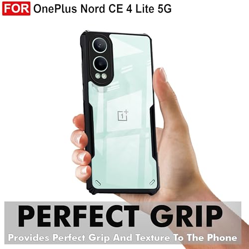 Image of Zapcase Back Case Cover for OnePlus Nord CE 4 Lite 5G | Compatible for OnePlus Nord CE 4 Lite 5G Back Case Cover | Clear Case with Camera Protection | (TPU + PC | Matte Black)